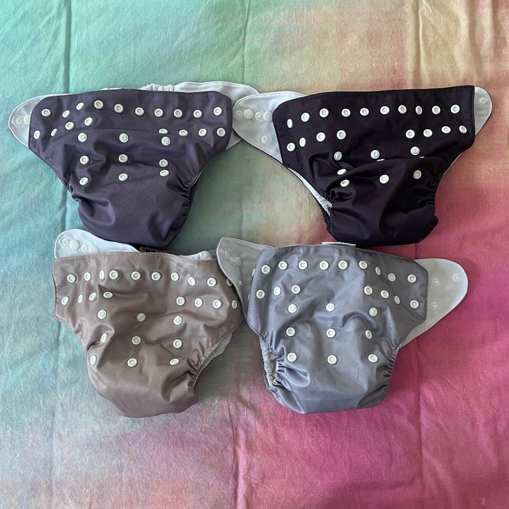 Nora's Nursery Cloth Pocket Diapers Amethyst 4 Pack